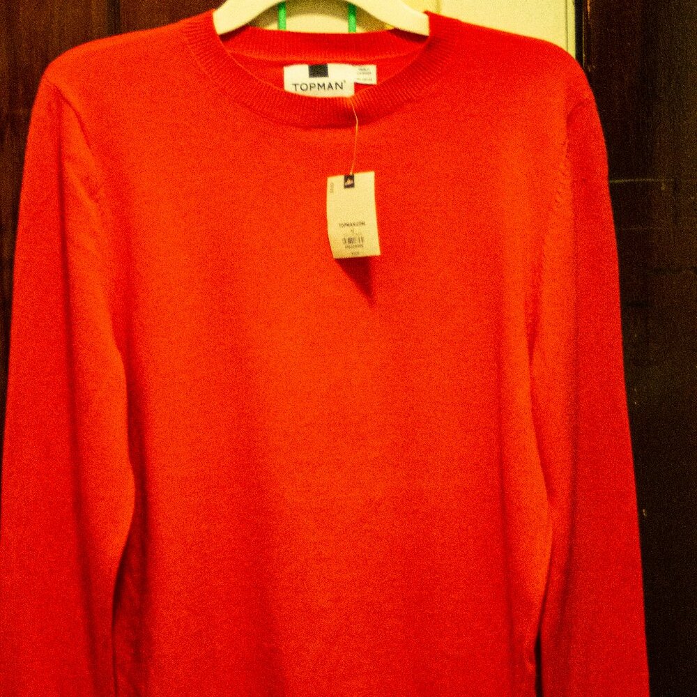 NWT Topman Men's Orange Knit Wear